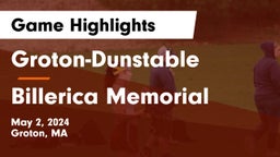 Groton-Dunstable  vs Billerica Memorial  Game Highlights - May 2, 2024