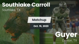 Matchup: Southlake Carroll vs. Guyer  2020