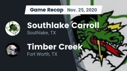 Recap: Southlake Carroll  vs. Timber Creek  2020