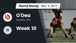 Recap: O'Dea  vs. Week 10 2017