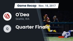 Recap: O'Dea  vs. Quarter Finals 2017