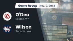 Recap: O'Dea  vs. Wilson  2018