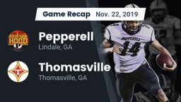 Recap: Pepperell  vs. Thomasville  2019