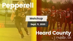Matchup: Pepperell High vs. Heard County  2020
