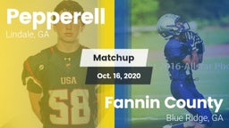 Matchup: Pepperell High vs. Fannin County  2020
