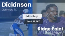 Matchup: Dickinson High vs. Ridge Point  2017