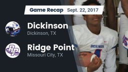 Recap: Dickinson  vs. Ridge Point  2017