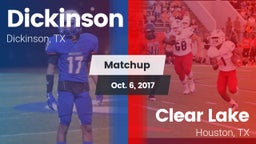Matchup: Dickinson High vs. Clear Lake  2017