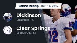 Recap: Dickinson  vs. Clear Springs  2017