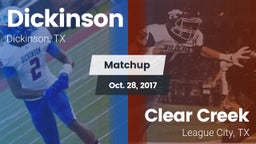 Matchup: Dickinson High vs. Clear Creek  2017