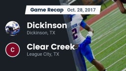 Recap: Dickinson  vs. Clear Creek  2017