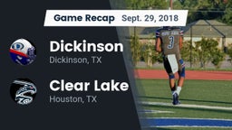 Recap: Dickinson  vs. Clear Lake  2018