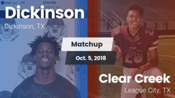 Matchup: Dickinson High vs. Clear Creek  2018