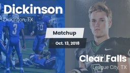 Matchup: Dickinson High vs. Clear Falls  2018