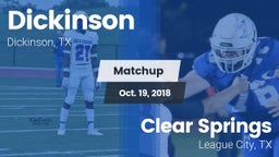 Matchup: Dickinson High vs. Clear Springs  2018