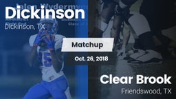 Matchup: Dickinson High vs. Clear Brook  2018