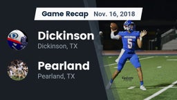 Recap: Dickinson  vs. Pearland  2018