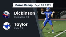 Recap: Dickinson  vs. Taylor  2019