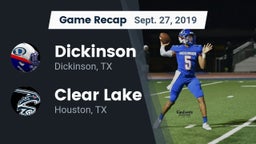 Recap: Dickinson  vs. Clear Lake  2019