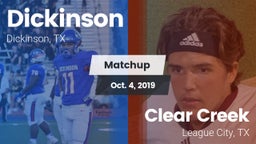 Matchup: Dickinson High vs. Clear Creek  2019