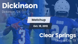 Matchup: Dickinson High vs. Clear Springs  2019