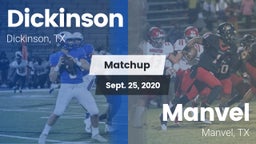 Matchup: Dickinson High vs. Manvel  2020