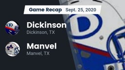 Recap: Dickinson  vs. Manvel  2020