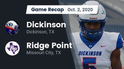 Recap: Dickinson  vs. Ridge Point  2020