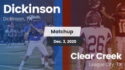 Matchup: Dickinson High vs. Clear Creek  2020
