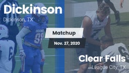 Matchup: Dickinson High vs. Clear Falls  2020