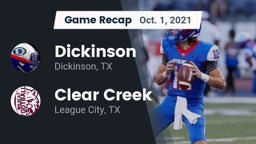 Recap: Dickinson  vs. Clear Creek  2021