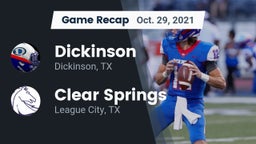 Recap: Dickinson  vs. Clear Springs  2021