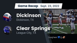 Recap: Dickinson  vs. Clear Springs  2022