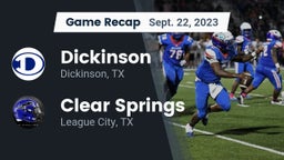 Recap: Dickinson  vs. Clear Springs  2023
