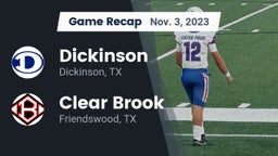 Recap: Dickinson  vs. Clear Brook  2023