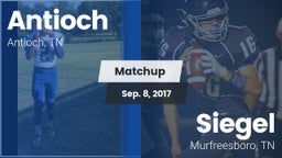 Matchup: Antioch  vs. Siegel  2017