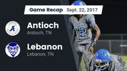 Recap: Antioch  vs. Lebanon  2017