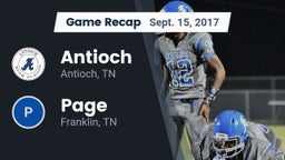 Recap: Antioch  vs. Page  2017