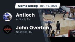 Recap: Antioch  vs. John Overton  2020