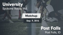 Matchup: University High vs. Post Falls  2016