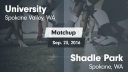 Matchup: University High vs. Shadle Park  2016