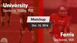 Matchup: University High vs. Ferris  2016