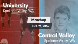 Matchup: University High vs. Central Valley  2016