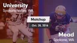 Matchup: University High vs. Mead  2016