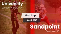 Matchup: University High vs. Sandpoint  2017