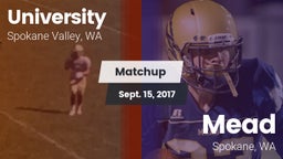 Matchup: University High vs. Mead  2017