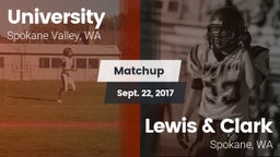 Matchup: University High vs. Lewis & Clark  2017