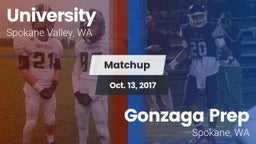 Matchup: University High vs. Gonzaga Prep  2017