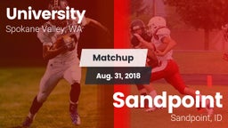 Matchup: University High vs. Sandpoint  2018