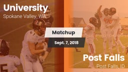 Matchup: University High vs. Post Falls  2018